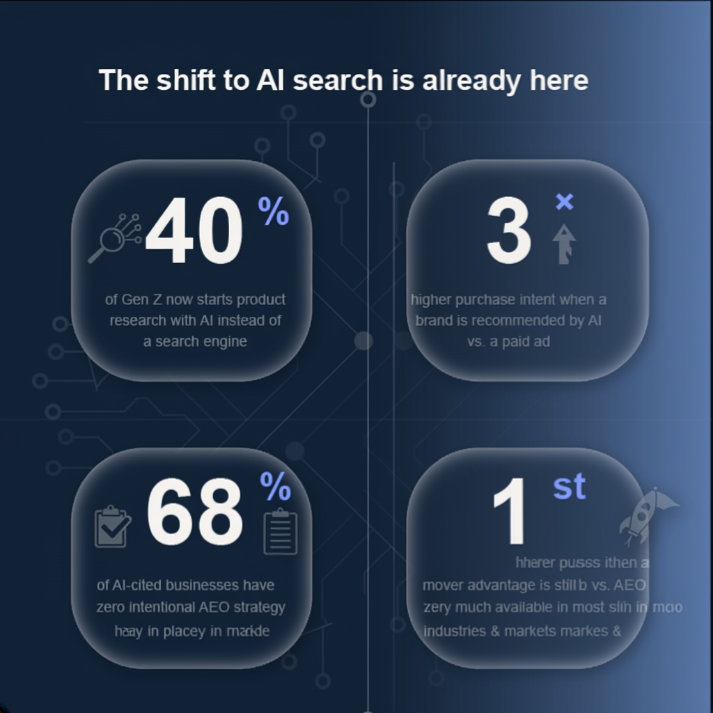 Statistics on the users shifting to the use of AI search from Google Search